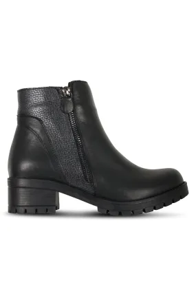 Made in Turkey Leather Ankle Boot | BLACK | PIPER ZZ