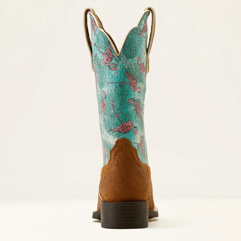 Ariat Women's Round Up Flamingo Western Boots