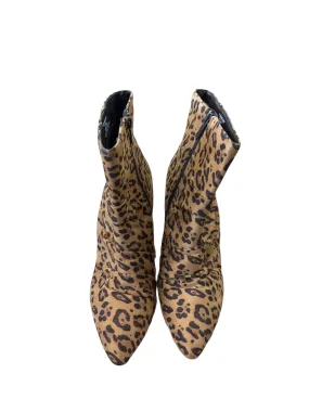 Boots Ankle Heels By Impo In Leopard Print, Size: 11