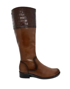 Caprice Ladies Long Boot Croco Trim