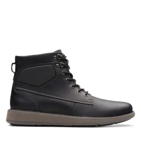 Clarks Un LarvikPeak2 Black Leather