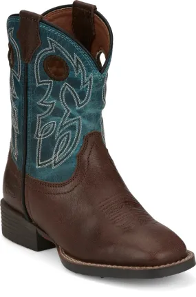 Justin® Kids Brown Bowline Water Buffalo Cowboy Boots