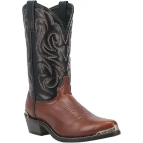 Laredo Peanut & Black Distressed Leather Western Cowboy Boots - Stylish, Durable & Comfortable Footwear