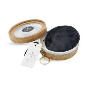 LORN - Cowhide Leather  Coin Purse Keyring With Gift Box