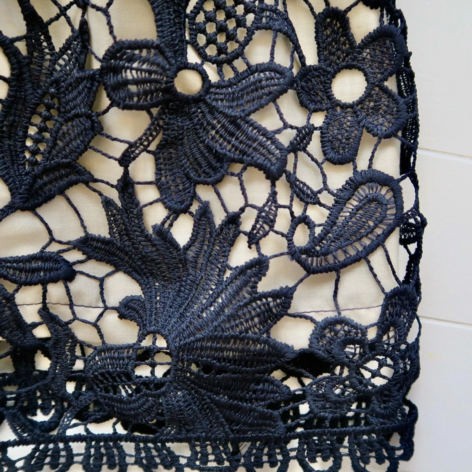 Lotus Dress in Midnight Blue Lace