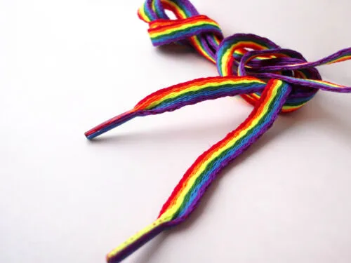 Rainbow Laces Gay Pride Multi Coloured Flat 10mm Shoes Trainers Shoelaces LGBTQ