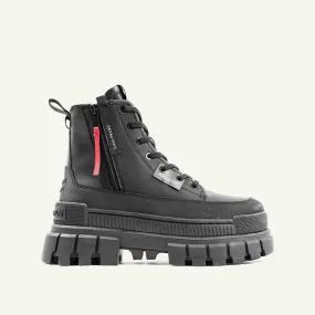 REVOLT BOOT ZIP LTH WOMEN'S BOOTS -  BLACK/BLACK